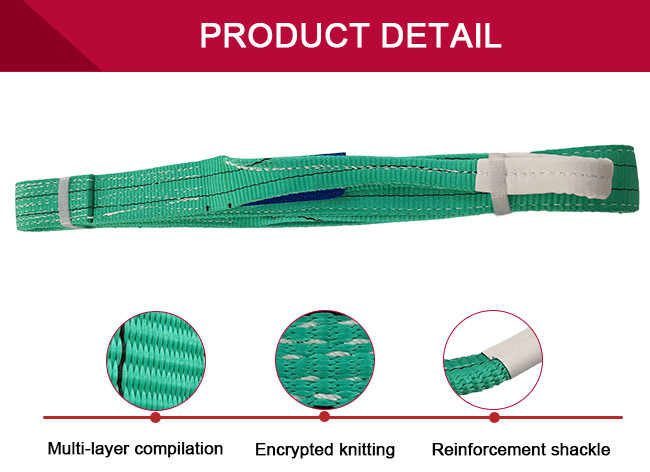Double Loop Eye Lifting Slings And Straps 3 Tons Industrial 2m 6m 10m