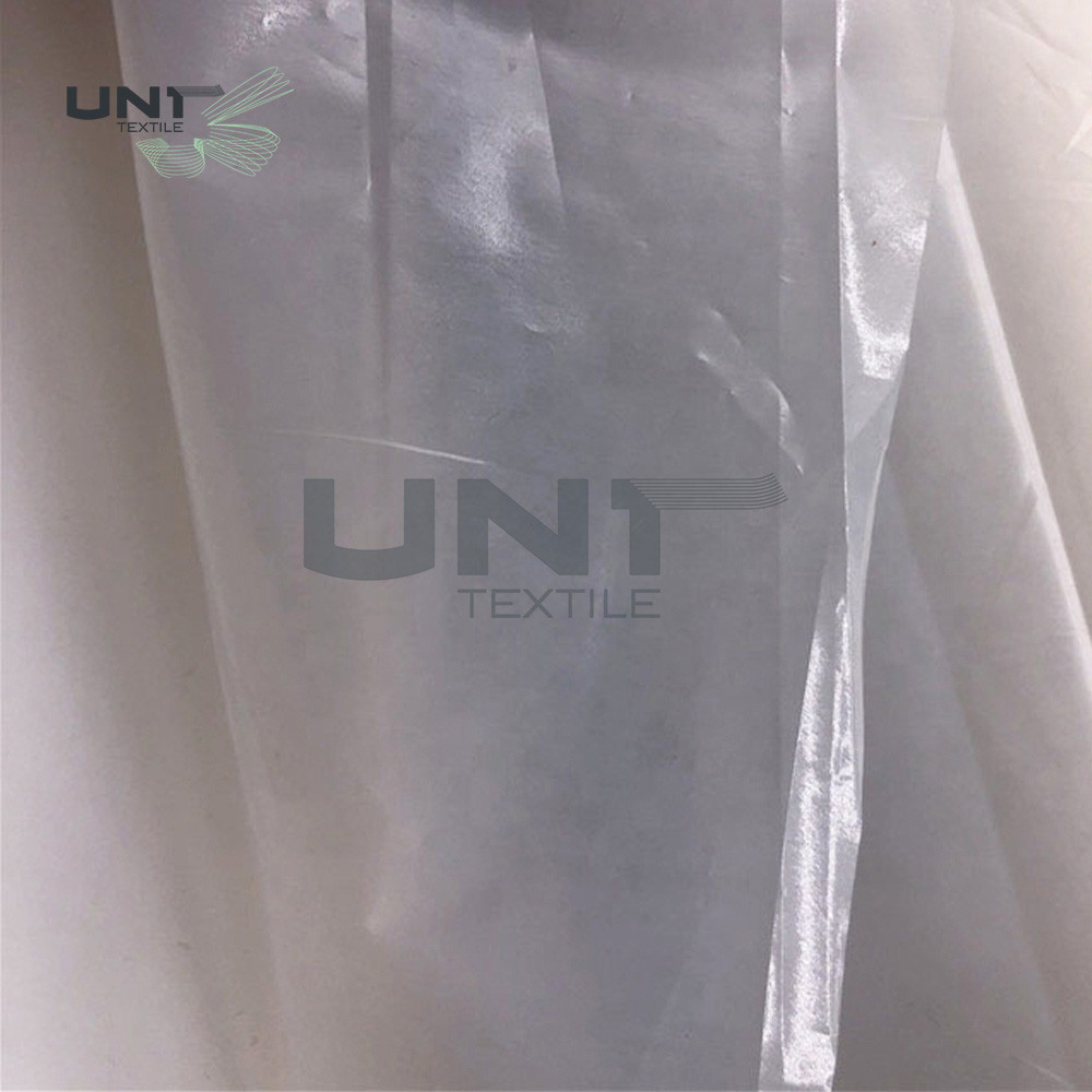 PES Coating Fusible Interlining 0.05MM Double Side Adhesive Clear Color