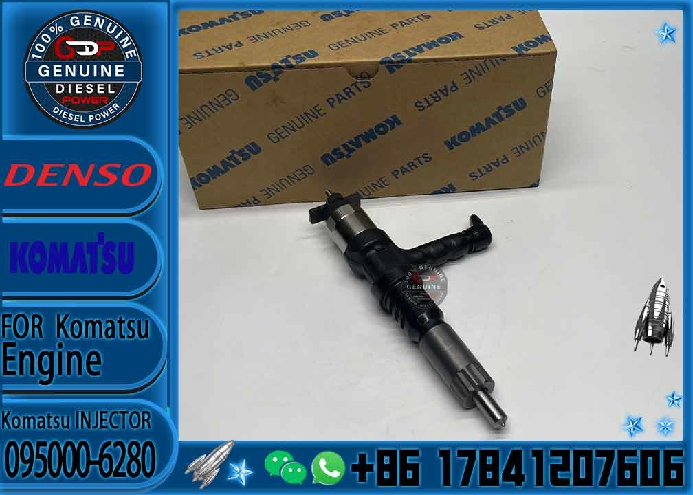 Huida Excavator 12V140E-3 Engine Fuel Injector 095000-6280 6219-11-3100 with Stock Available