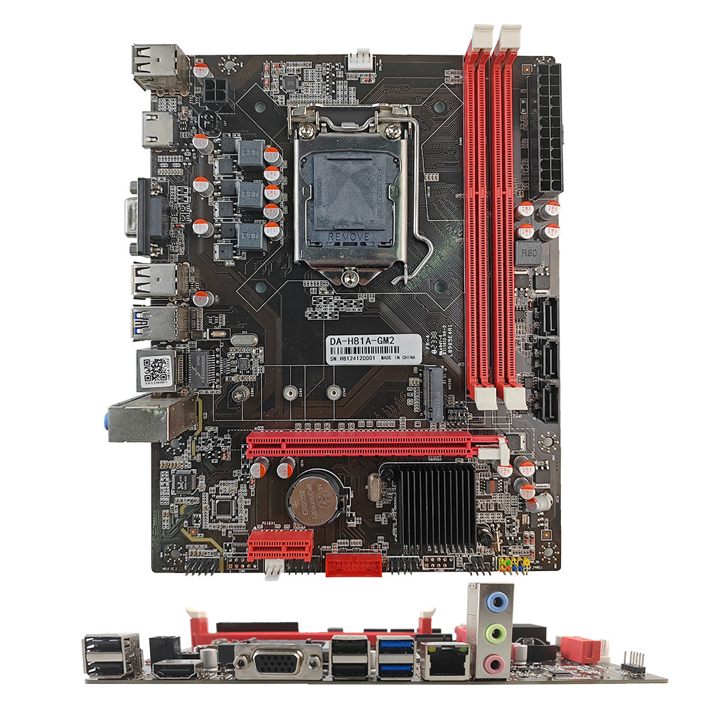 PCWINMAX H81 Gaming Motherboard Dual Channel DDR3 M.2 NVMe NGFF SATA PCIe Slot LGA1150 mATX Mainboard Support 4th Gen