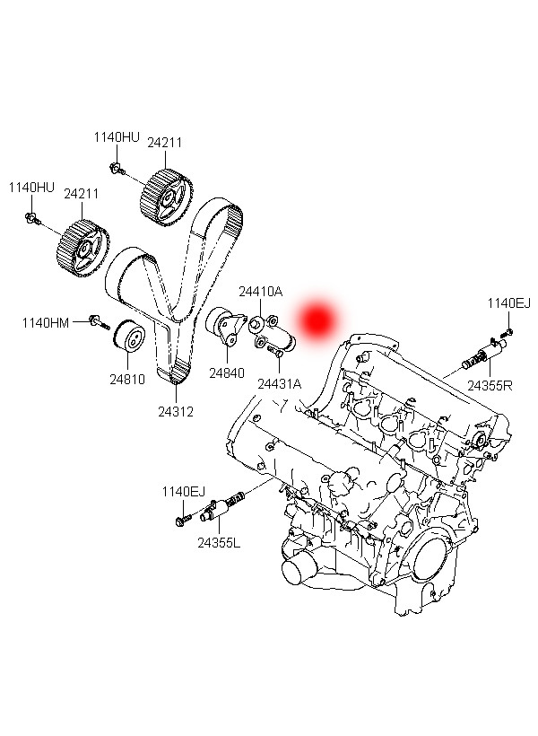 OEM 24110-3E500 244103E100 BELT ADJUSTER SHOCK FOR HYUNDAI GRANDEUR (TG)2.7 LPG