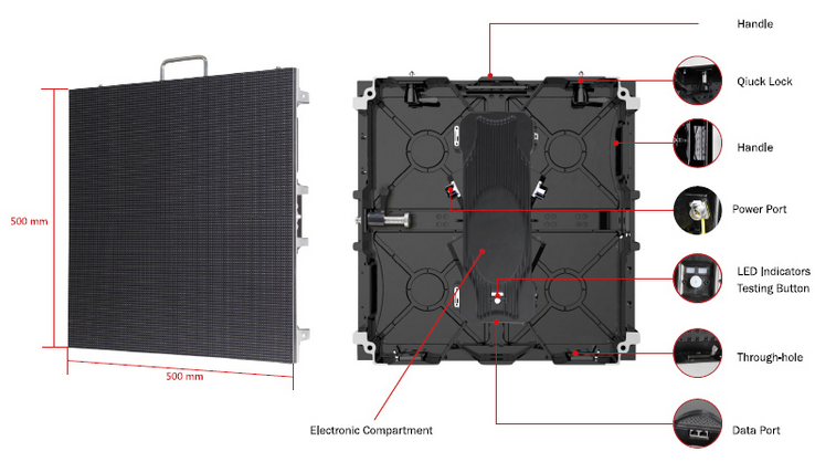 P3.91P4.81 Small Pixel Die-cast Led Screen Display For Indoor Rental