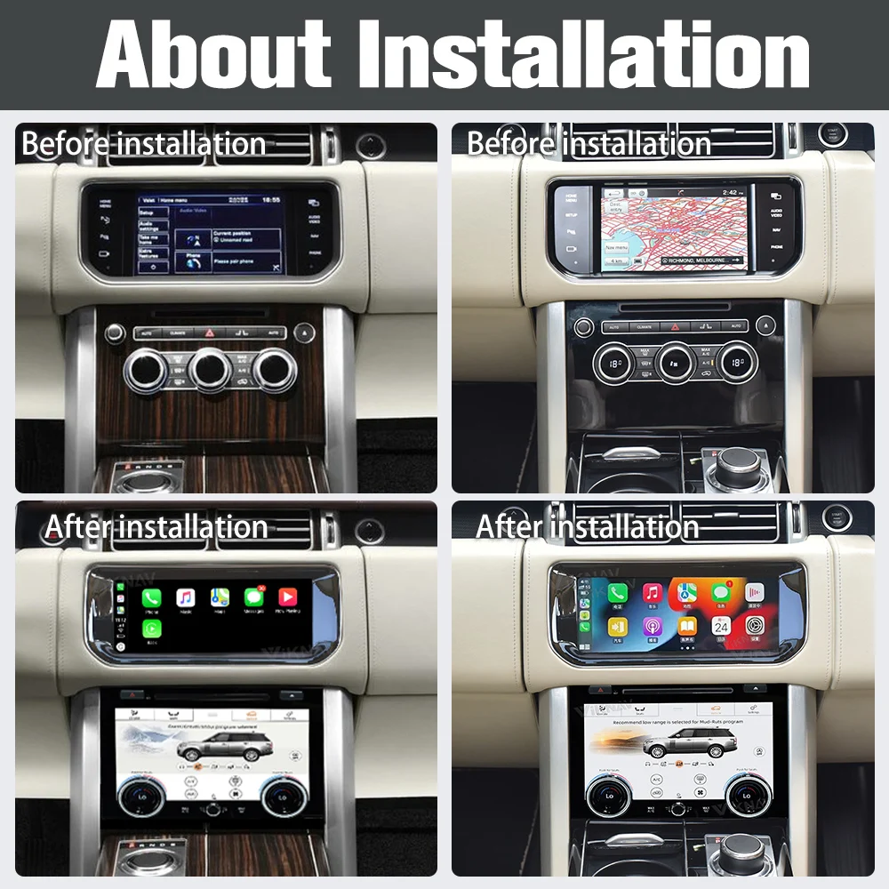 10.25 inch Car Radio For Land Rover Vogue L405 2013-2017 Touch Screen GPS Navigation Multimedia Player AC screen