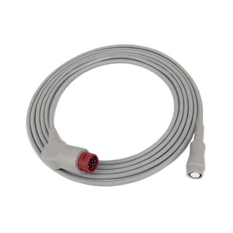 Compatible 12 Pin IBP Adapter Cable To Mindray Transducer Cable