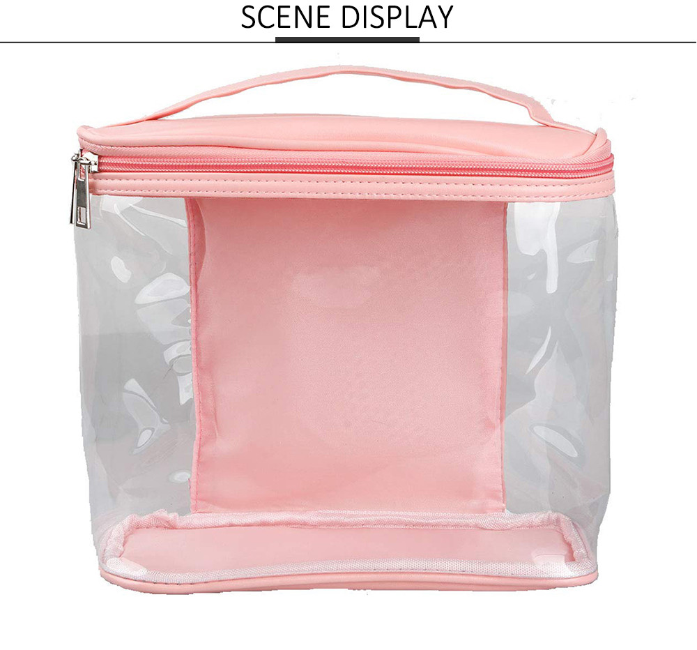 Leak Proof Zipper Clear Travel Bags For Toiletries