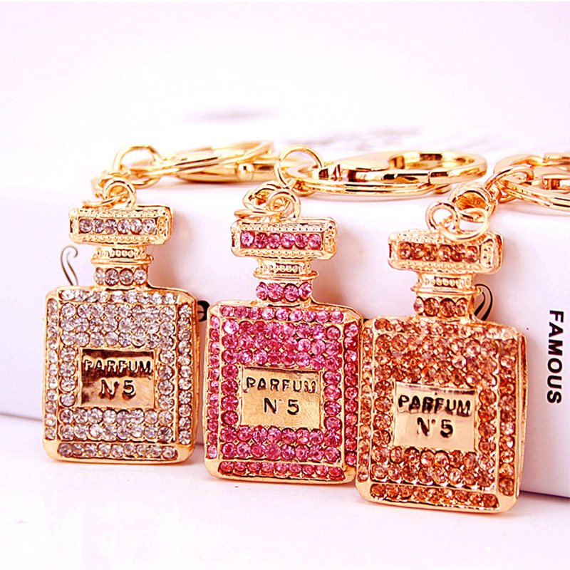 Heart Shaped Key Chain Ornaments 1.3 Inch Wide Crystal Irregular