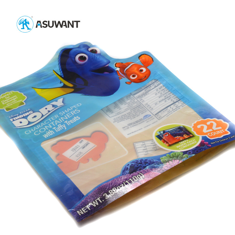 Small 3 Side Seal Bags Fish Lure Bait Packaging Plastic Zipper Pet Food Bag