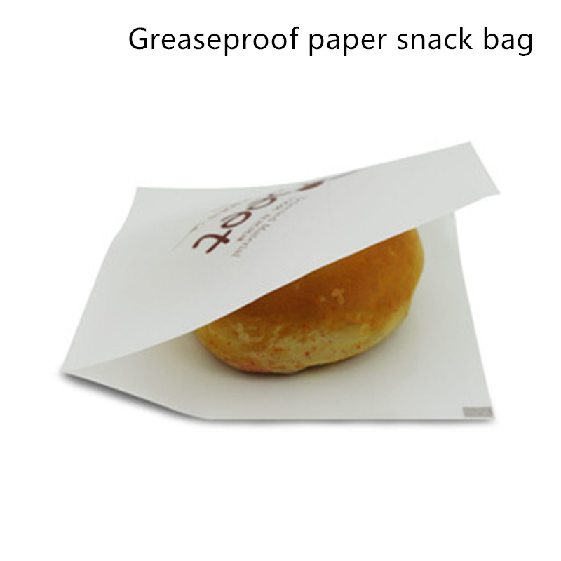 Square PE Coated 55gsm Wrapping Paper Bag For Burger