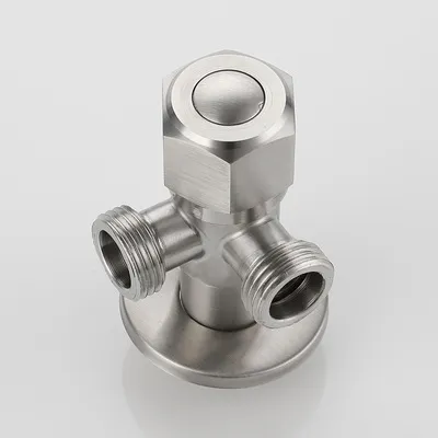 Wall-Mounted Iron / Brass Ammunition Cartridge Two-Way Angle Stop Valve For Bathroom