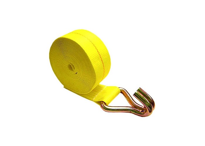 20 Feet Replacement Winch Strap With Wire Hook , Flatbed Trailer Winch Strap