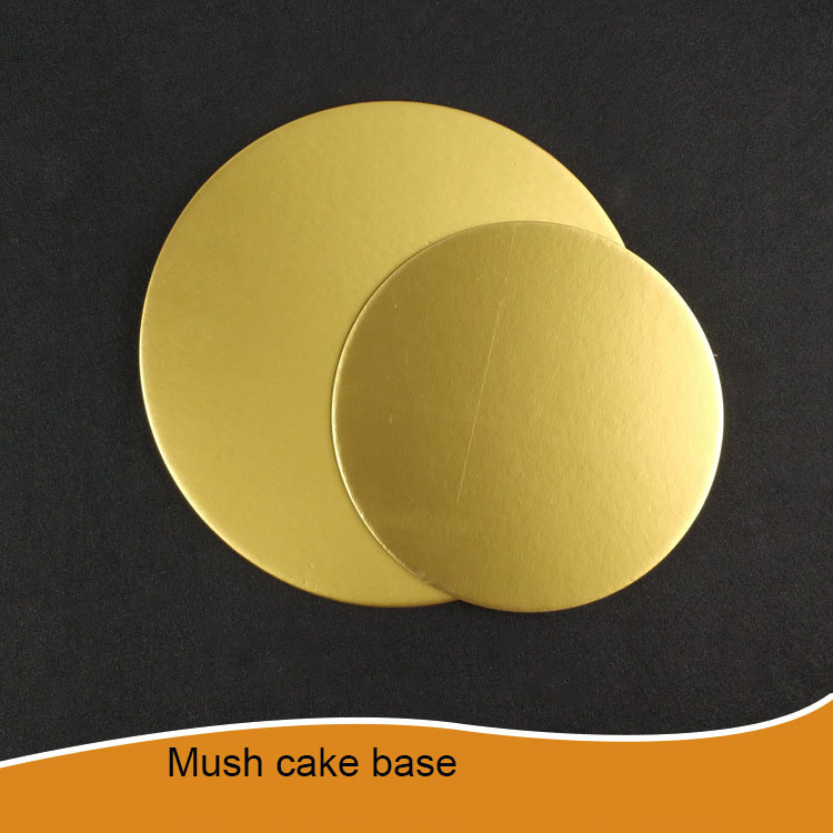Golden Cake Boards Cardboard Food Beverage Smooth Cake Drum Round Shape for Cake Shop