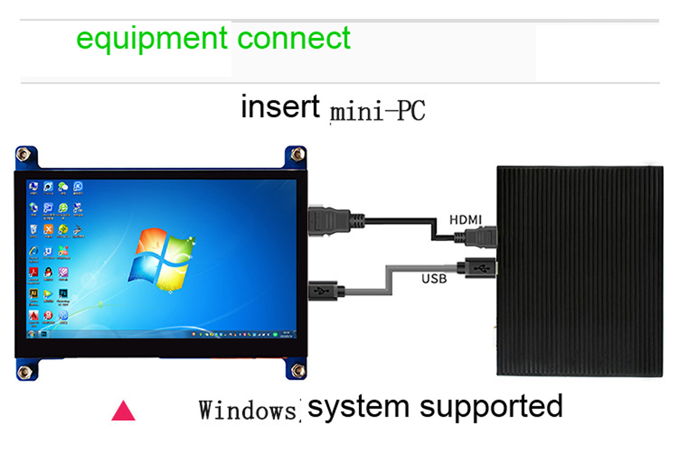 4.3 Inch TFT Display Module With PCBA, 800X480 Resolution, HDMI Interface 400c/D