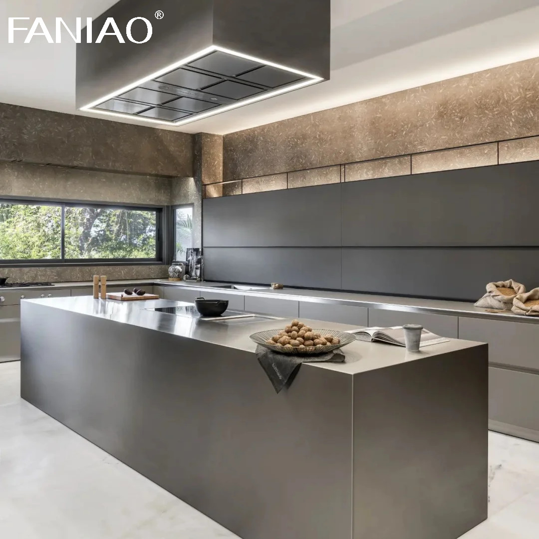 Smart Kitchen Furniture Cupboards Luxury Stainless Steel Modern Kitchen Cabinet