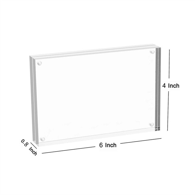 Transparent Crystal Custom Acrylic Fabrication 20mm Acrylic Photo Frame