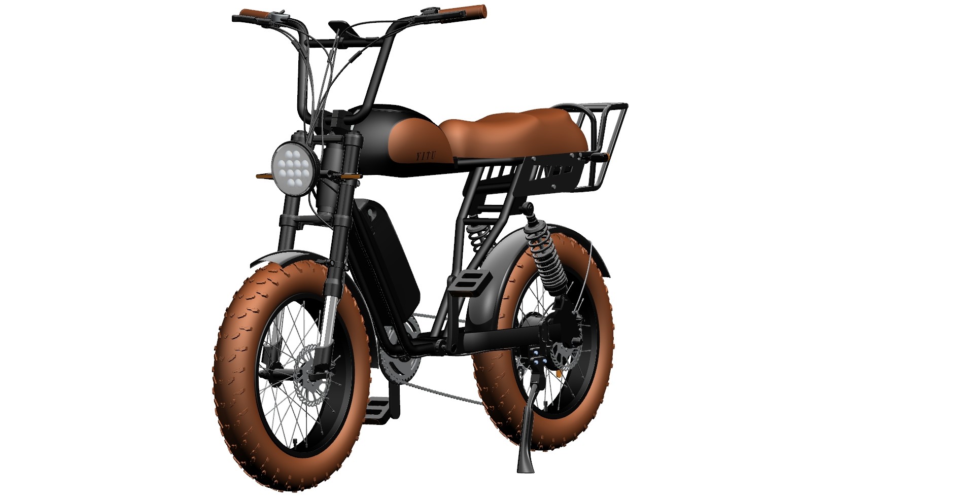 32km/H Electric Fat Tire Bike 48V 500W , 20" X 4.0 Motorized Fat Tire Bicycle 7 Speed