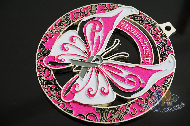 Sports Marathon Running School Metal Award Medals , Custom Design Zinc Alloy Or Iron Meterial