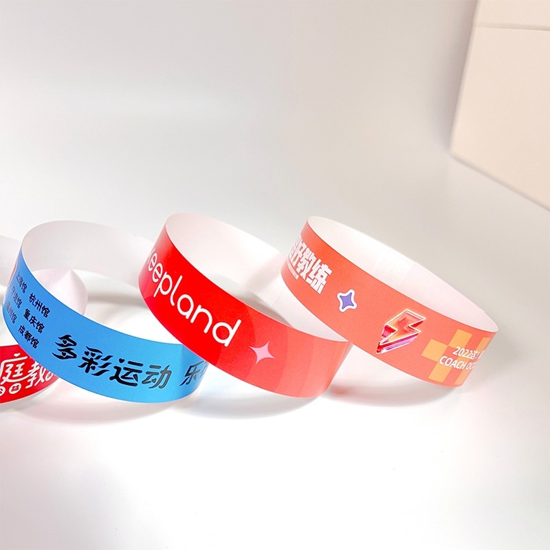 Full Color Waterproof Tyvek Wristbands with Sequential Numbering/Barcoding