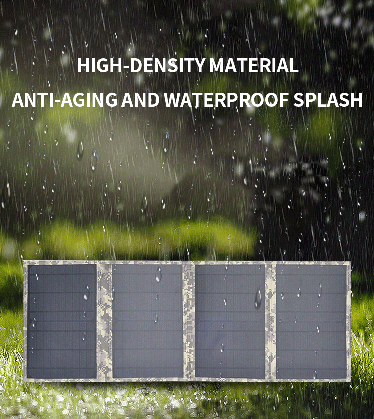 60W 18V Foldable Solar Panel Portable Folding Outdoor Camping Monocrystalline Silicon