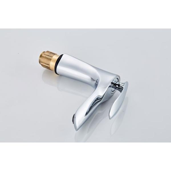 Chrome Plated Single Hole Silver Wash Basin Faucet
