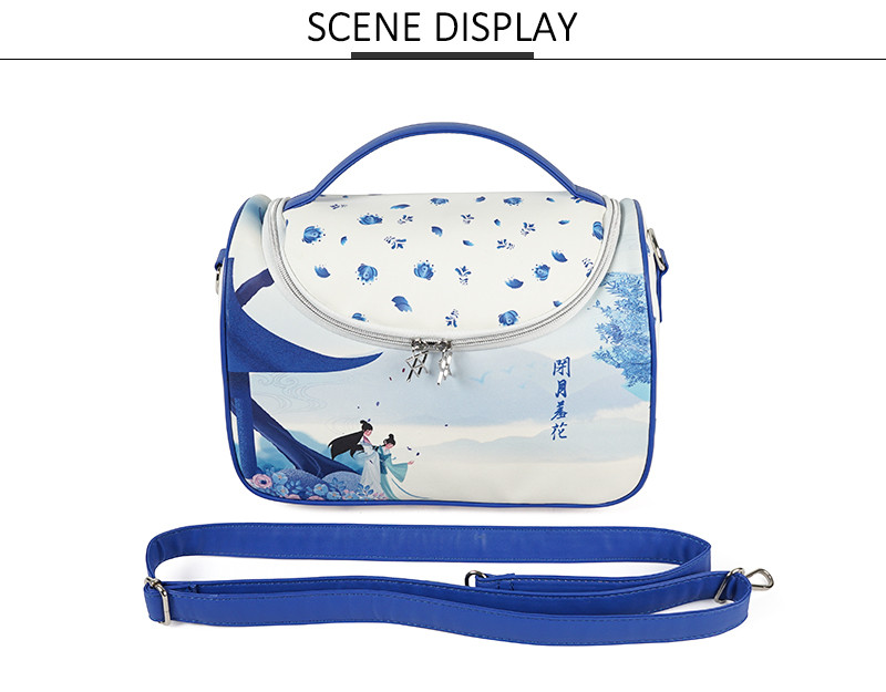 Water Resistant PU Cosmetic Bag Organizer With Shoulder Strap