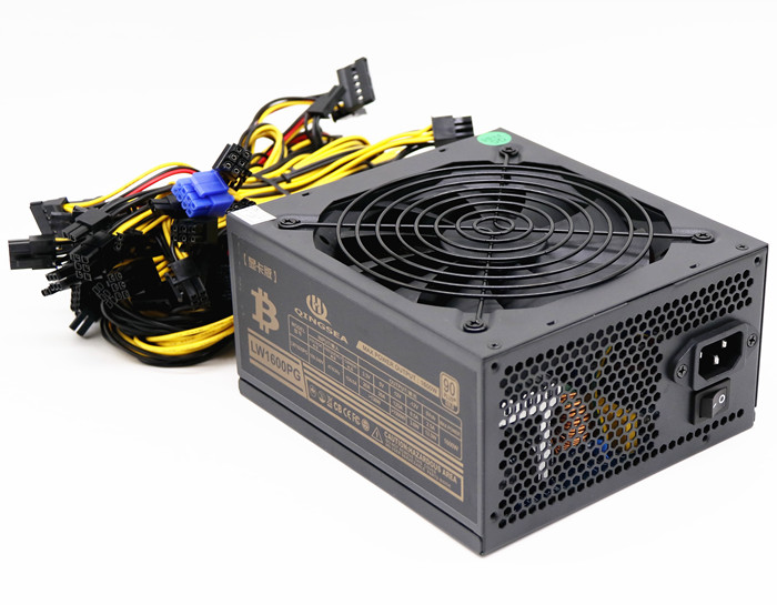 ATX 1600w Power Supply 80+ Gold Designed Support 8 GPUs GPU PSU Designed Voltage 110V