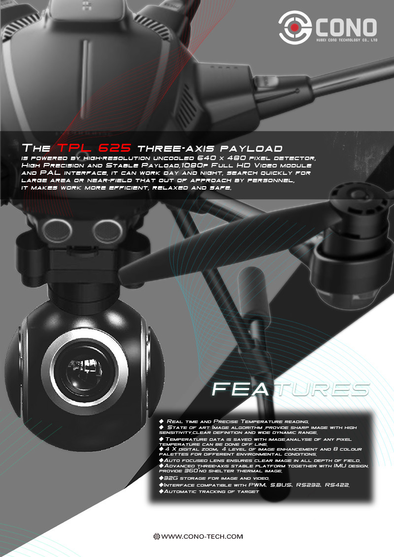 Multi Functional Three Axis Gimbal , Target Automatic Tracking Thermal Camera Gimbal