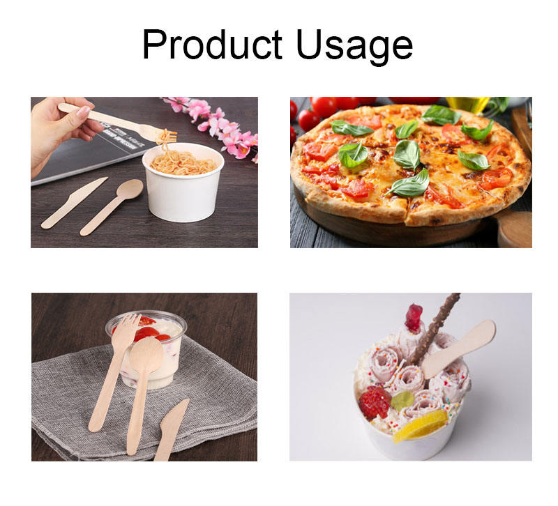Disposable Biodegradable Wooden Cutlery Spoon 160mm