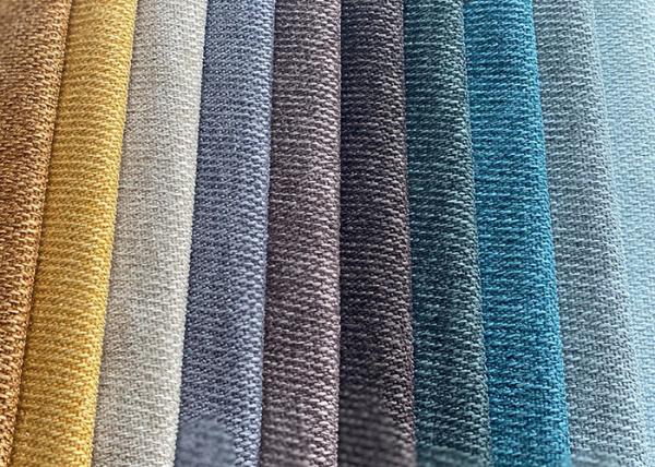 Modern style knitted brushed upholstery linen print fabric for sofa 100%