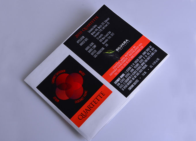 Custom cmyk glossy varnishing spot UV wine bottle packaging sheet roll labels printing