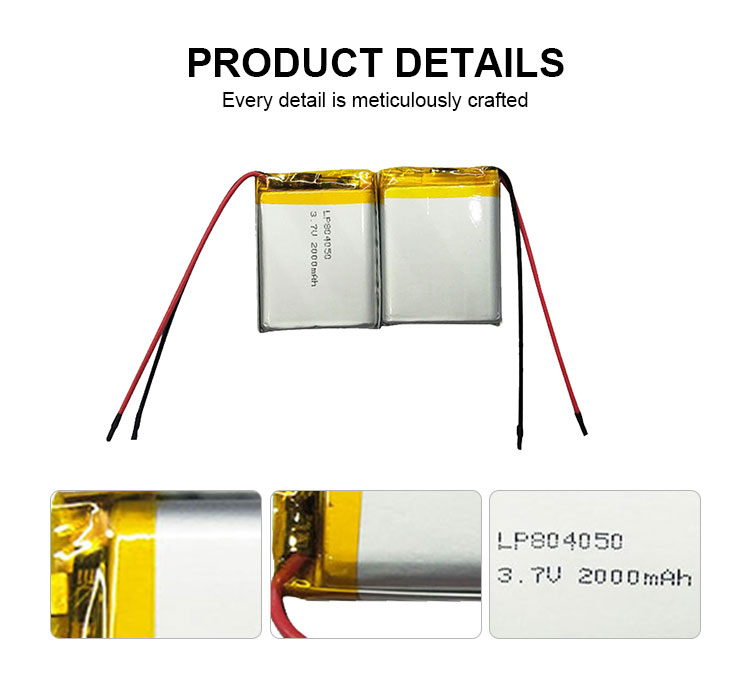 OEM 3.7v 2000mah LiPo Battery Power Lithium Ion Polymer Rechargeable Battery