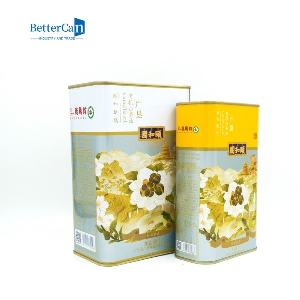 Rectangular Olive Oil Tin Can Packaging 1 Quart Empty Paint Can With Lid
