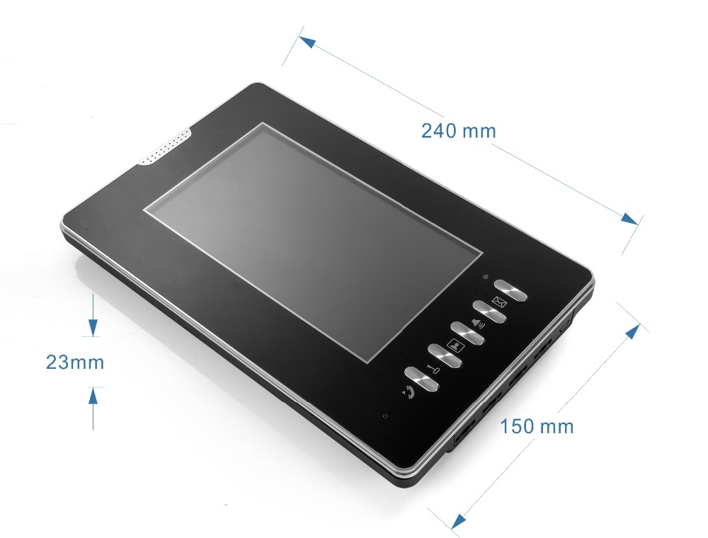 CK-104 @smart door bell 7 inch color screen and Intercom Video Door Phone for multi-apartment
