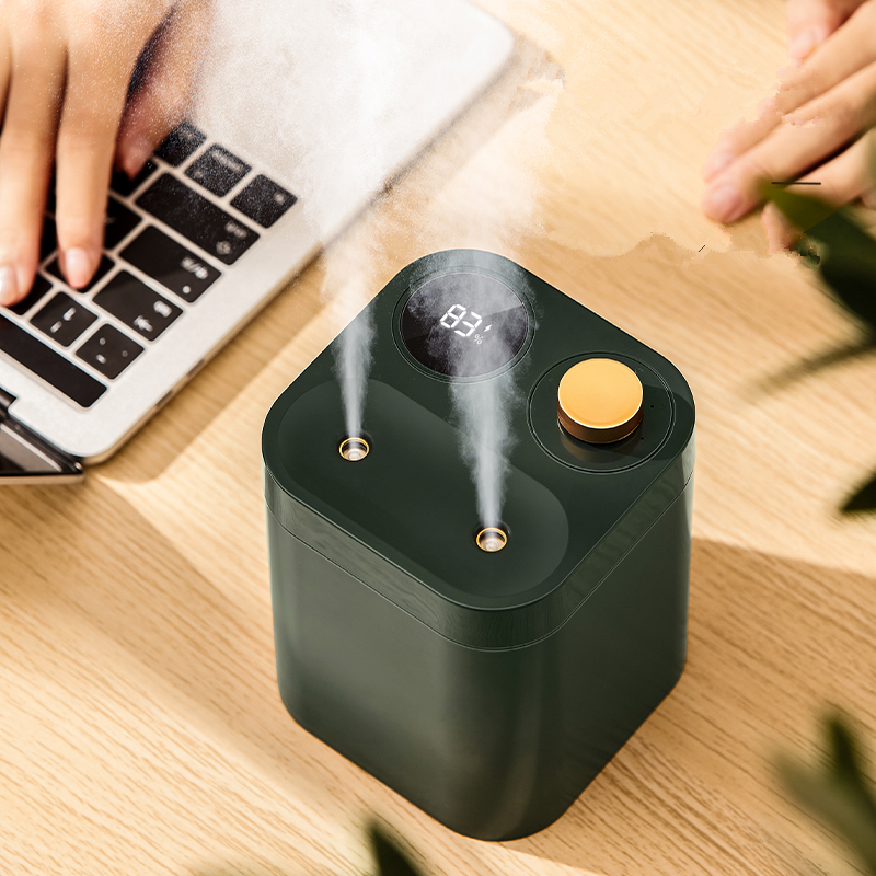 LED Light Heavy Fog Ultrasonic USB Home Air Humidifier 1000ML Double Nozzle Cool Mist Warm