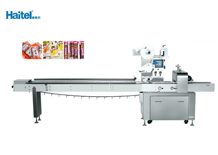 Chocolate Puff Rice Bar Horizontal Flow Pack Machine 200bag/Min