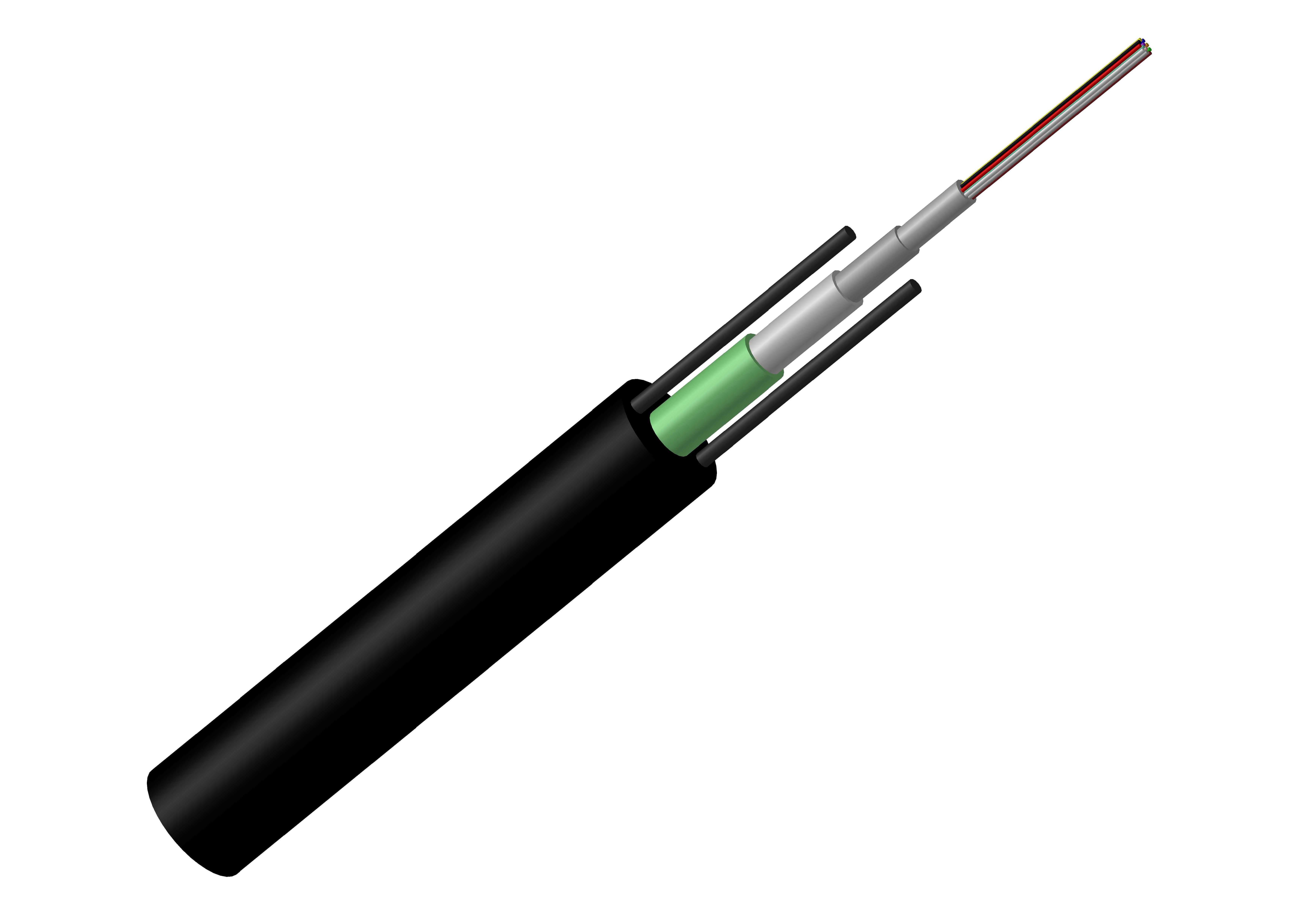 GYXTW G652D Black Fiber Cable Single Mode Armoured Duct Aerial