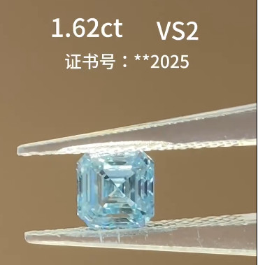 Asscher Blue Diamond Cultivated Diamonds Lab Grown Diamond for Earing Necklace