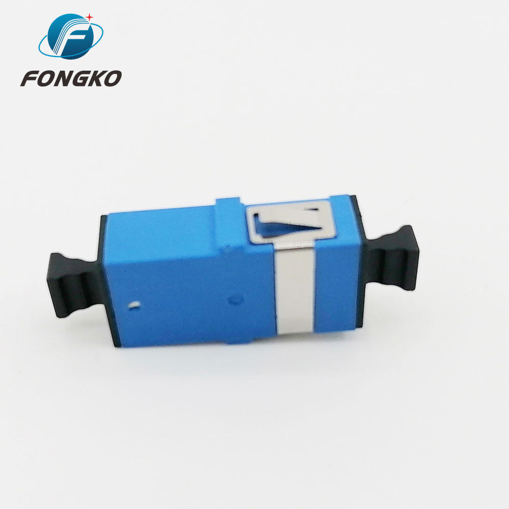 SM Simplex SC UPC Fiber Optic Adapter With Metal Shrapnel