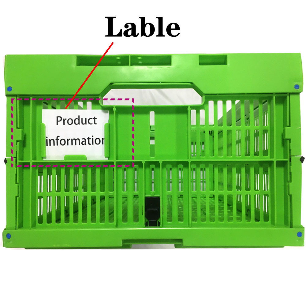 48 liter Storage Crate Tote Plastic Stackable Transport Boxes Collapsible Vegetable Crates