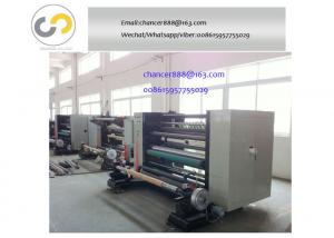 China Horizontal jumbo roll cutting machine, slitting and rewinding machine for bopp,PVC,paper on sale