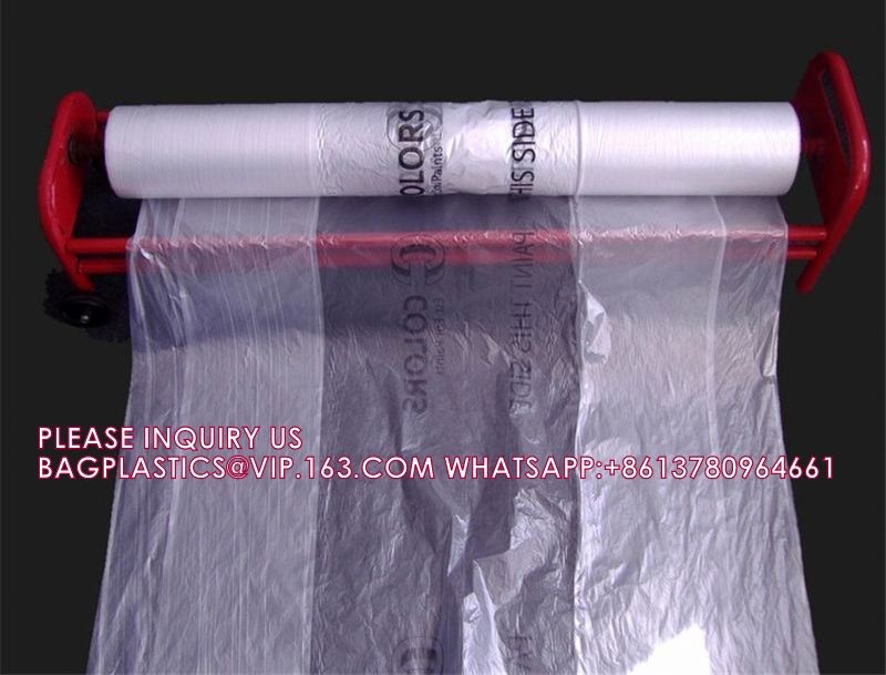Car Protective Film Manufacturer Auto Paint Pre Taped Masking Film Painters Plastic Sheeting Roll with Masking Tape