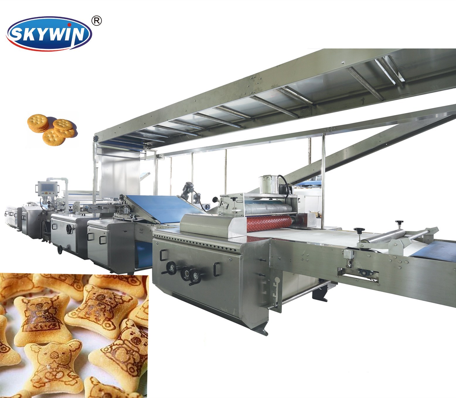 High Productivity Hello Panda Chocolate Injection Biscuit Production Line
