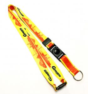 China Yellow Red Dye Sublimation Lanyards Sport Competition Activity Event Key Ring on sale