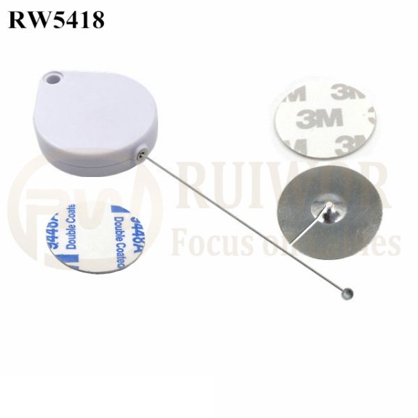 RW5418 Heart-Shaped Security Pull Box Plus Dia 38mm Circular Sticky Metal Plate