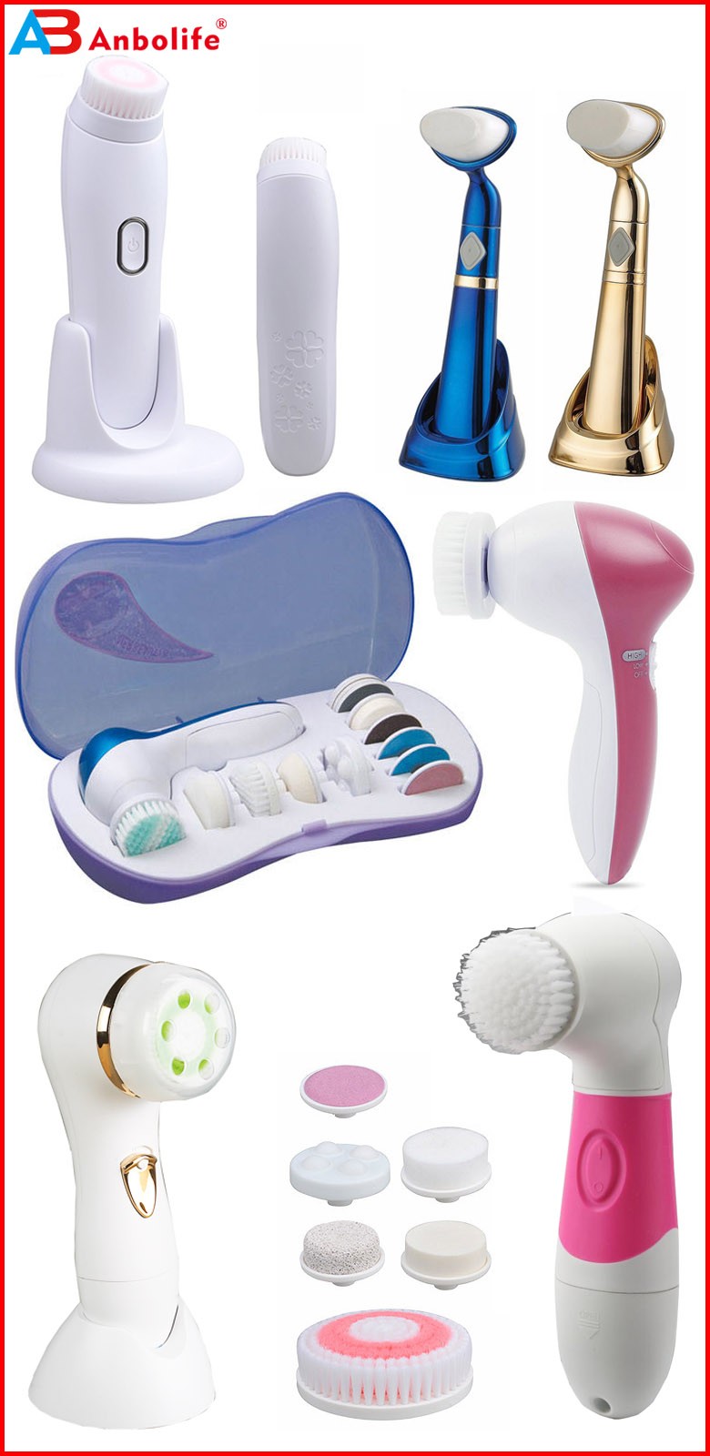 Personalized Multi Functional Electric Massaging Facial Cleanser Deep Cleansing Facial Brush