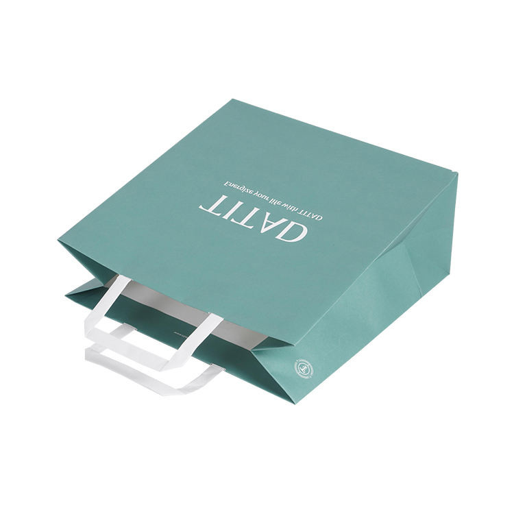 120gsm Eurotote Brown Paper Gift Bags With Flat Handle for Retail Store