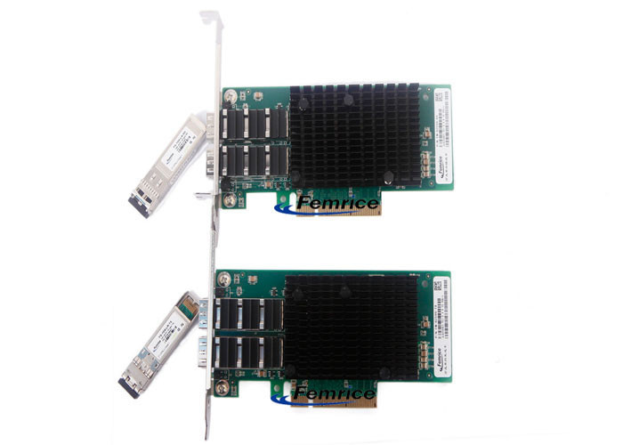 Femrice 10Gbps Dual Port Unidirectional Transmit Gigabit Ethernet Server Adapter PCIe x8 SFP+ Slots Network Controller