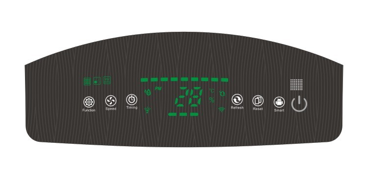 H12 Remote Control Air Purifier 60W Portable Air Cleaner With UV Light