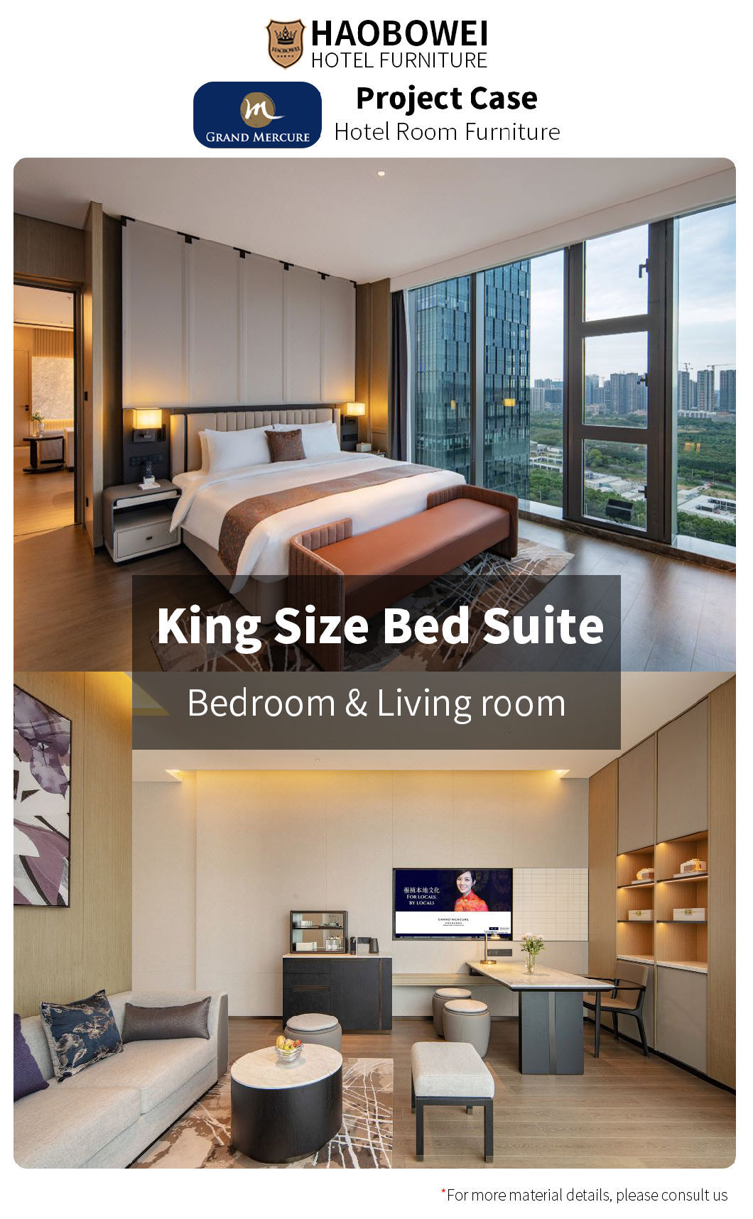 Wholesale Business Hotel Furniture China Luxury King Size Bedroom Set Five Star