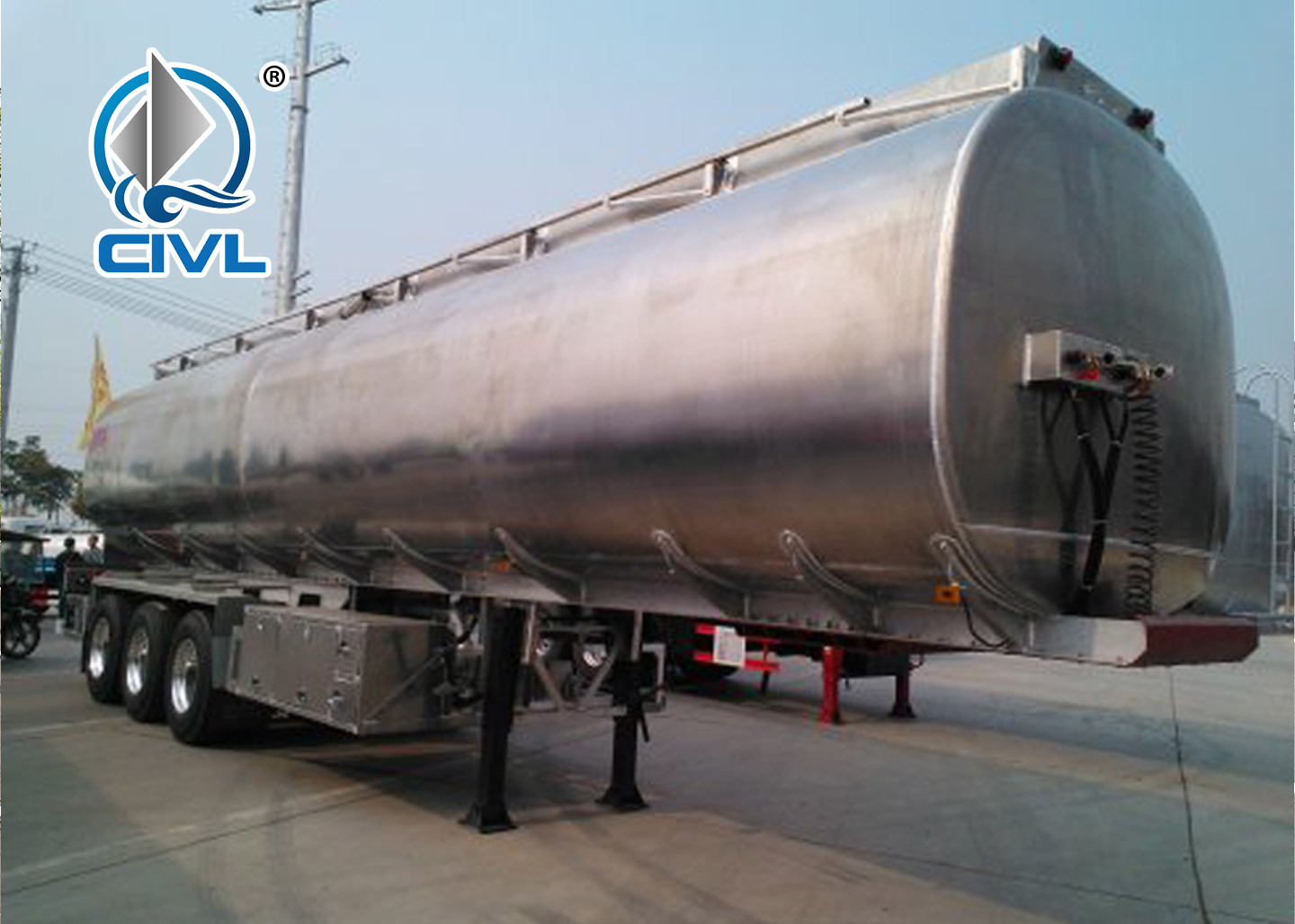 60CBM Oil Tanker Semitrailer Three-axle Fuel Tanker Semi-trailer aluminum semi trailer