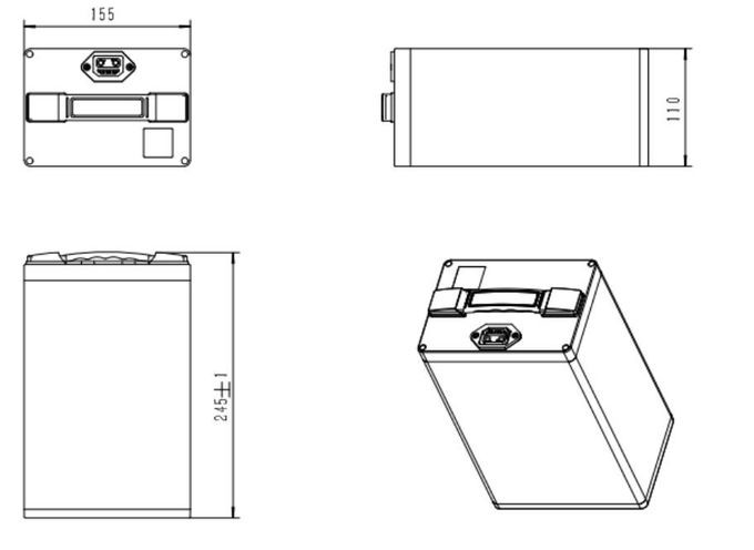 LFP-15S RS485 IP67 576KWh 12Ah Ebike 48v Lifepo4 Battery